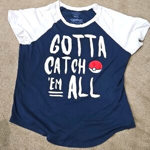 Blue and White Pokémon T-Shirt